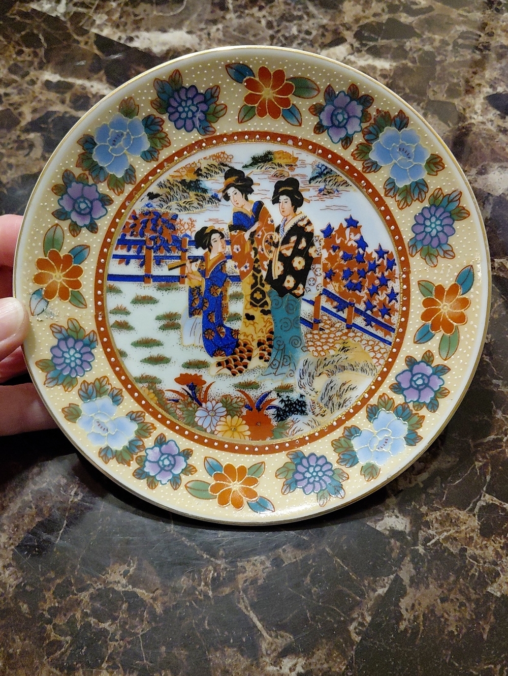 K's Collection 6" Japanese Geisha Decorative Plate